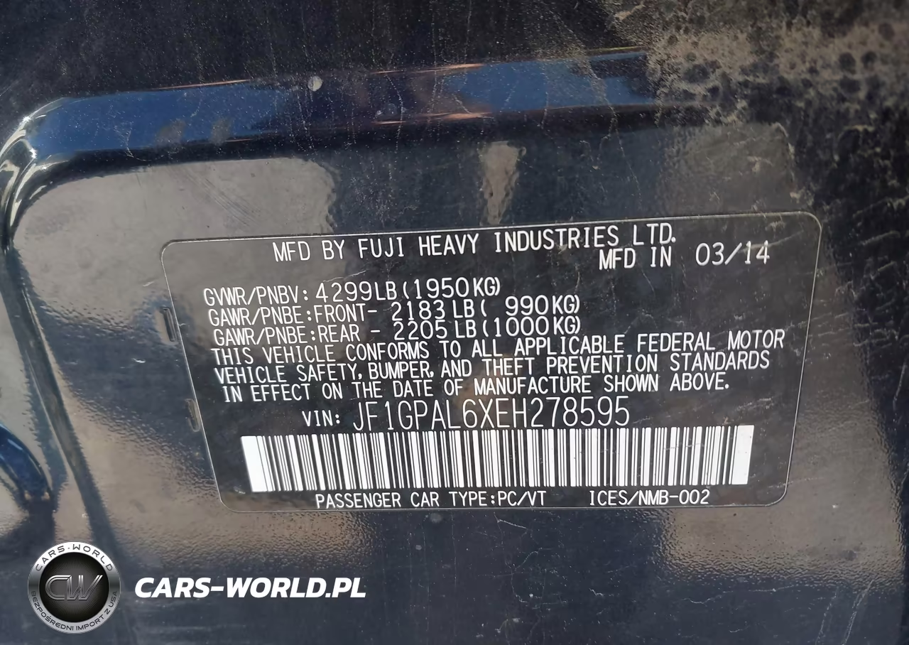 2014 Subaru Impreza 2.0I Sport Premium VIN:JF1GPAL6XEH278595 - 9