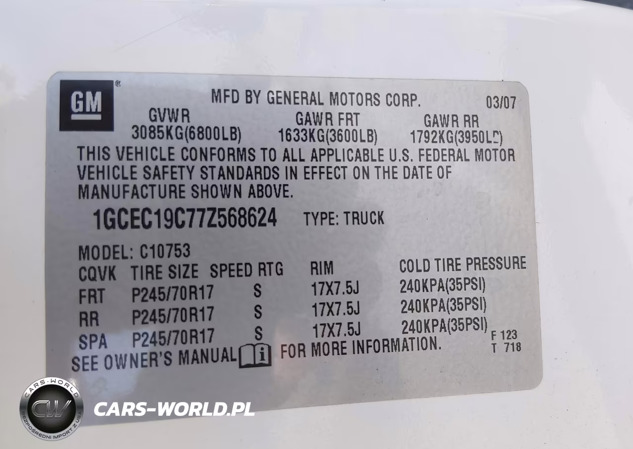 2007 Chevrolet Silverado 1500 Lt1 VIN:1GCEC19C77Z568624 - 9