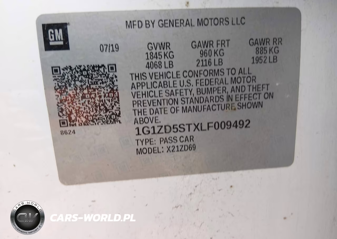 2020 Chevrolet Malibu Fwd Lt VIN:1G1ZD5STXLF009492 - 9