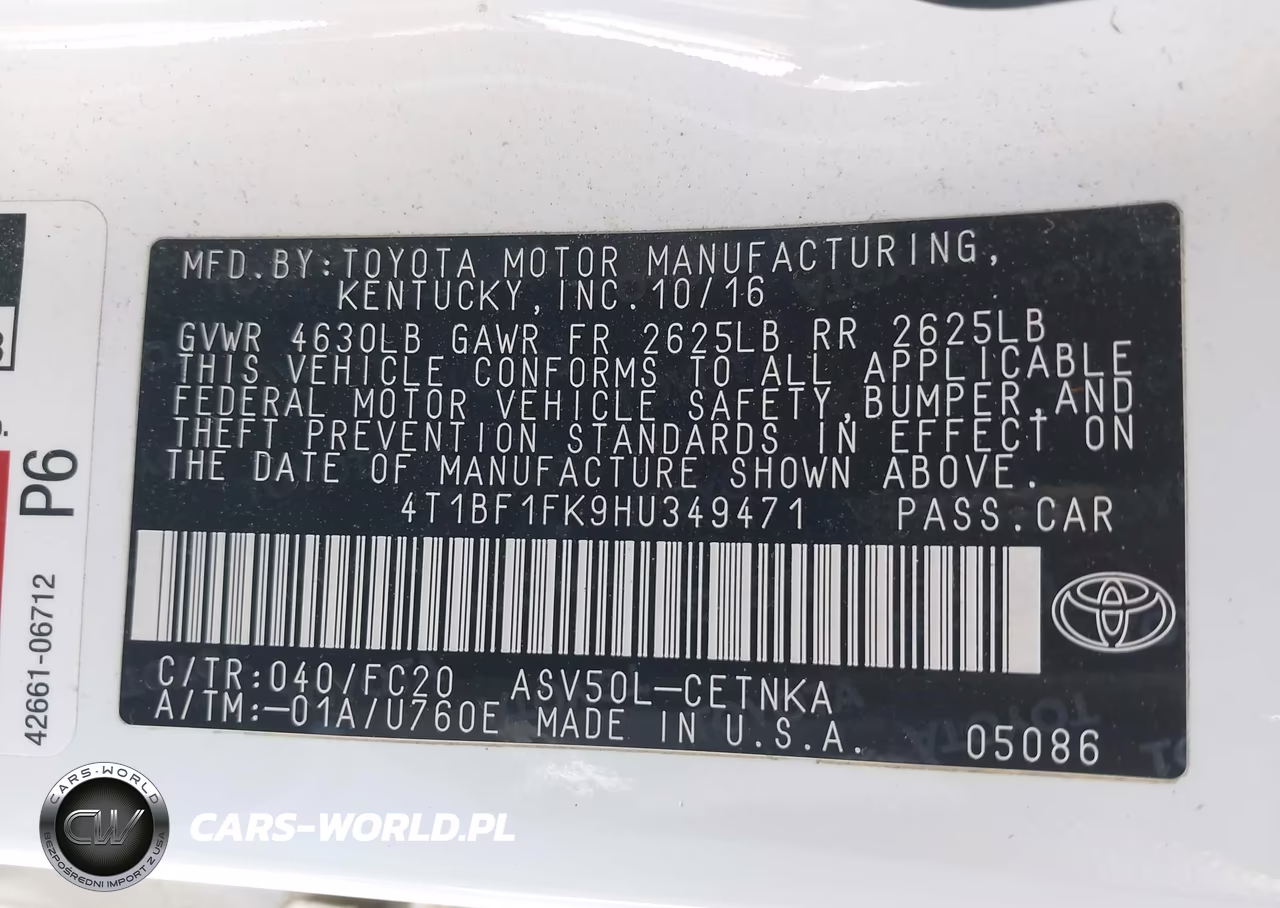 2017 Toyota Camry Le VIN:4T1BF1FK9HU349471 - 9