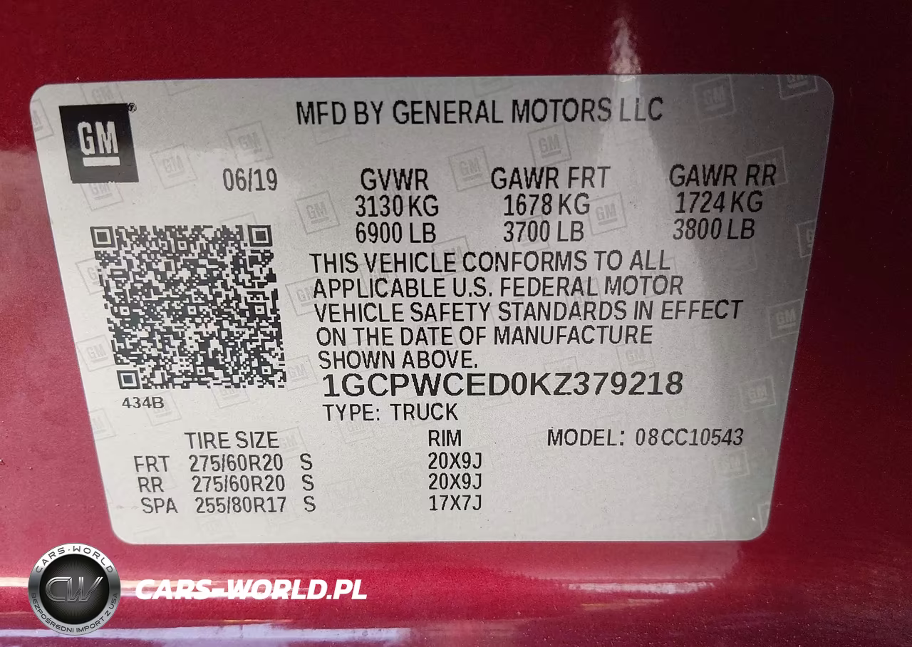 2019 Chevrolet Silverado 1500 Lt VIN:1GCPWCED0KZ379218 - 9