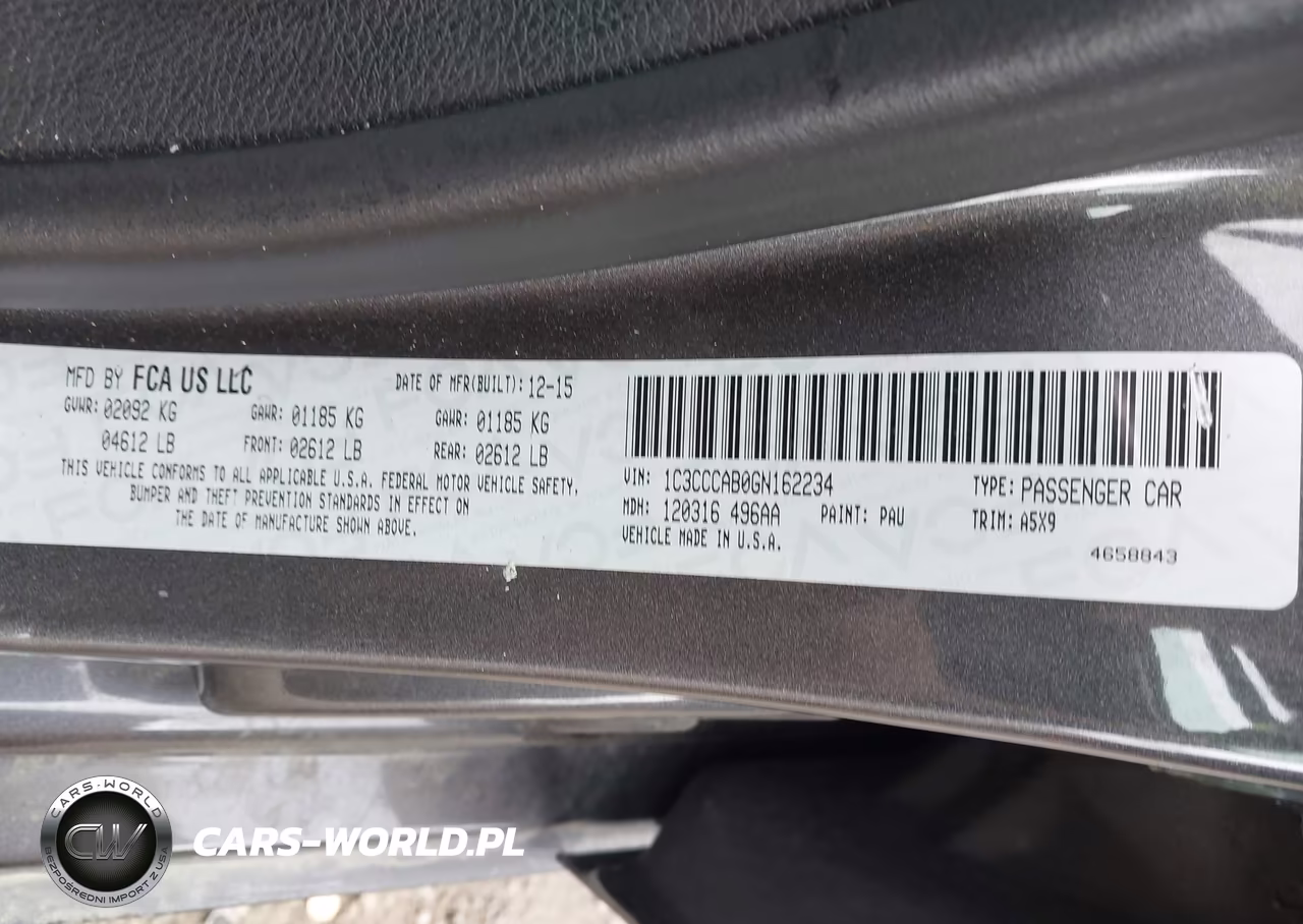 2016 Chrysler 200 Limited VIN:1C3CCCAB0GN162234 - 9