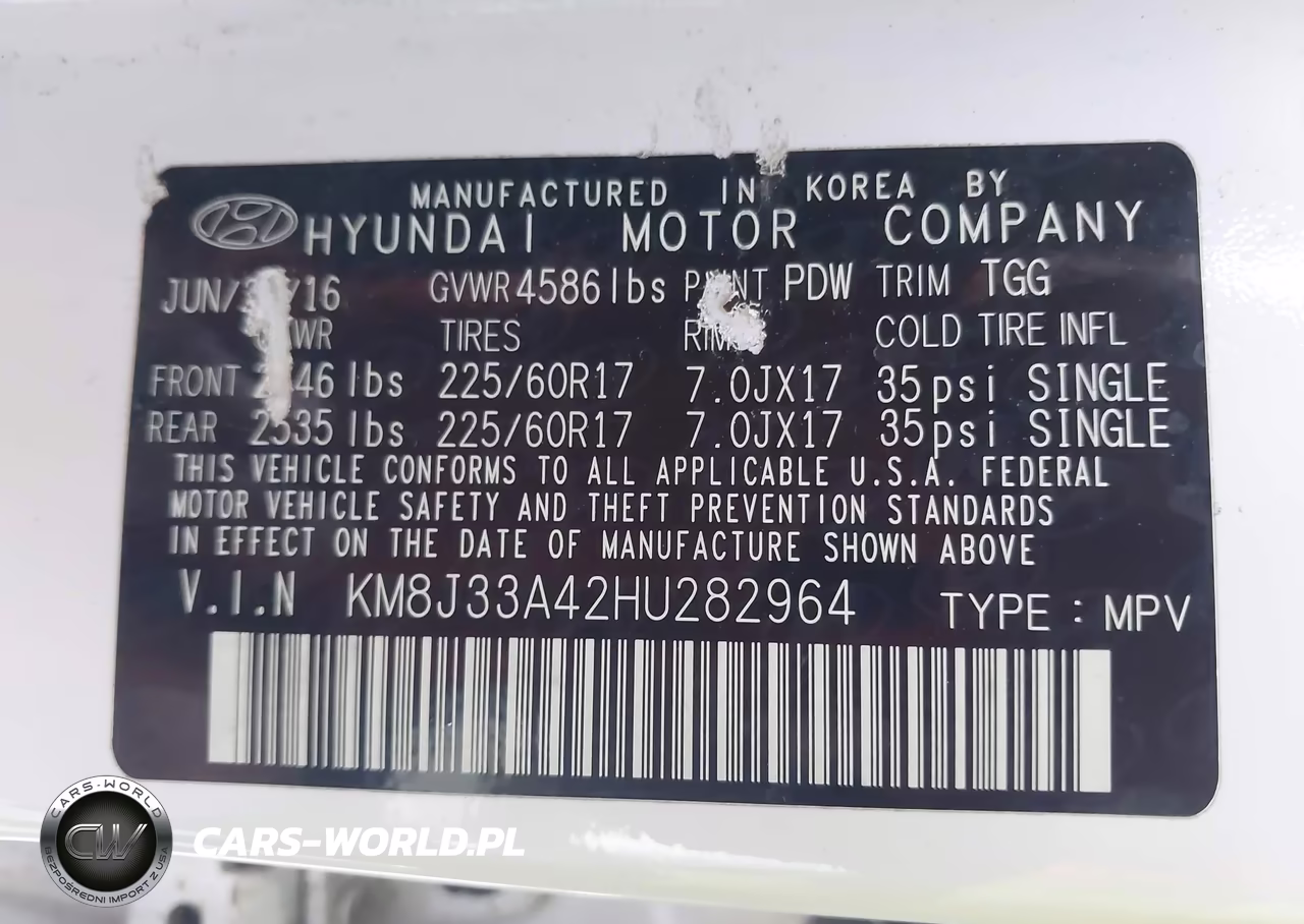 2017 Hyundai Tucson Se VIN:KM8J33A42HU282964 - 9