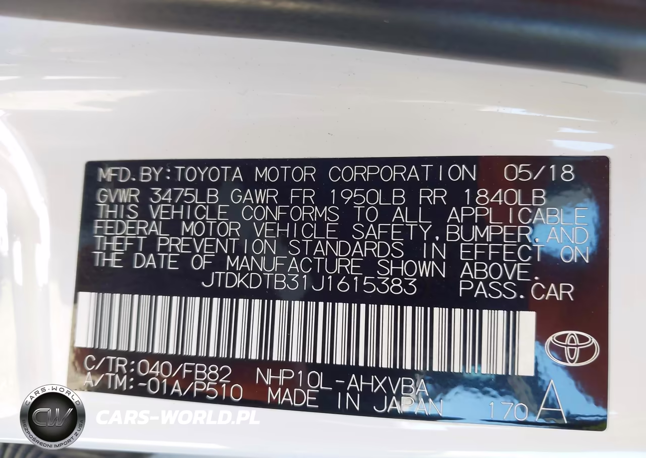 2018 TOYOTA PRIUS C VIN:JTDKDTB31J1615383 - 9