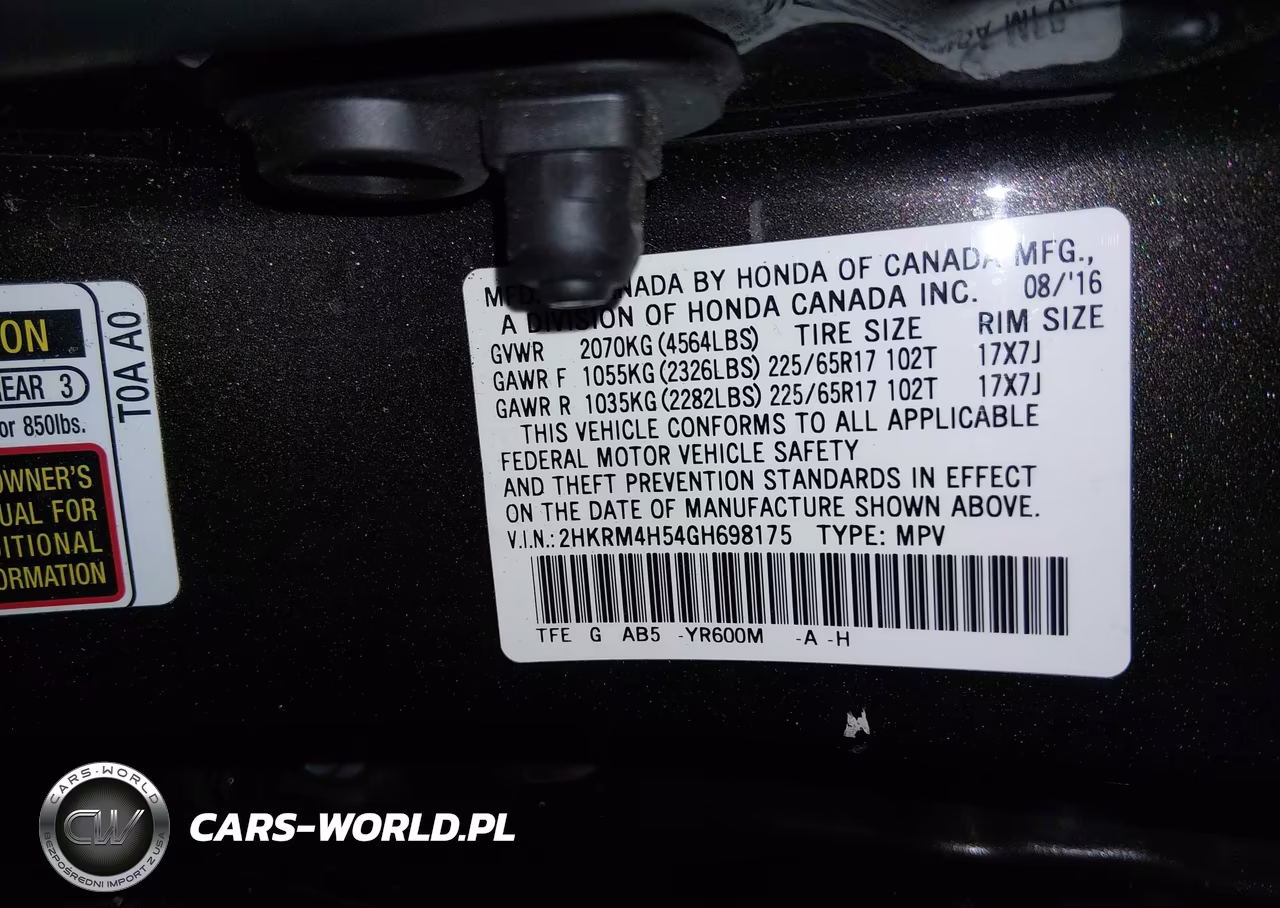 2016 Honda Cr-V Ex VIN:2HKRM4H54GH698175 - 9