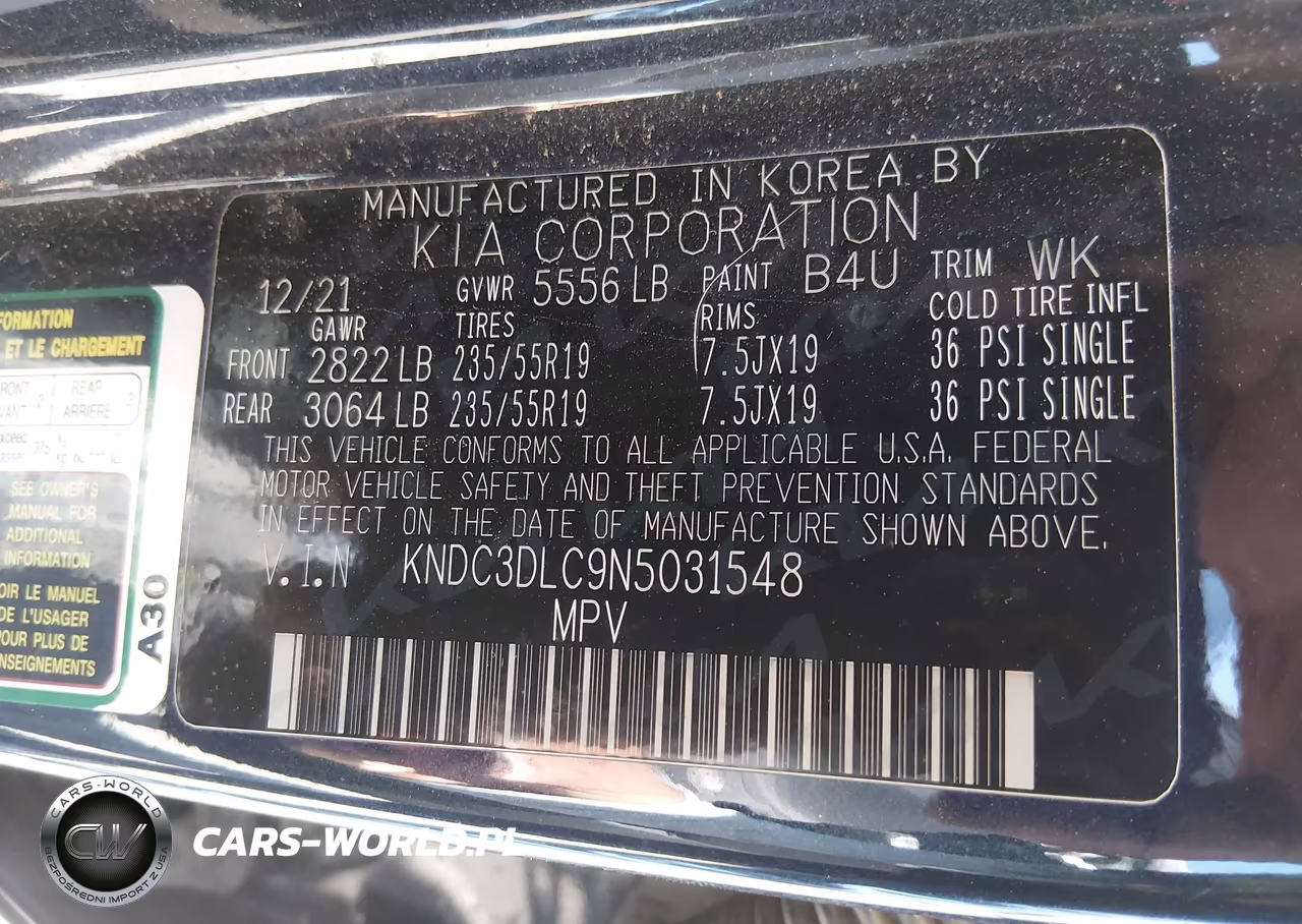2022 Kia Ev6 Wind VIN:KNDC3DLC9N5031548 - 9