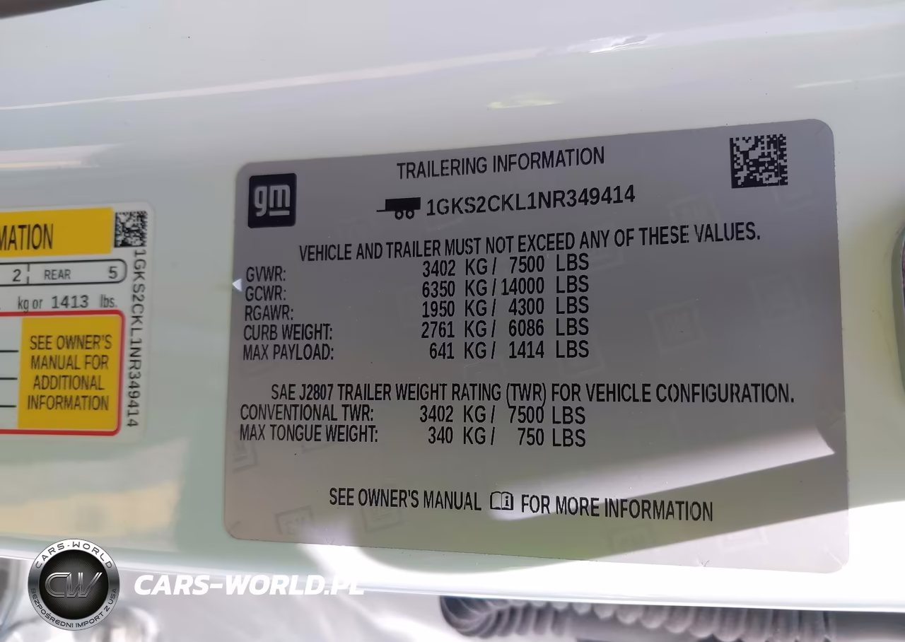 2022 GMC Yukon 4Wd At4 VIN:1GKS2CKL1NR349414 - 9
