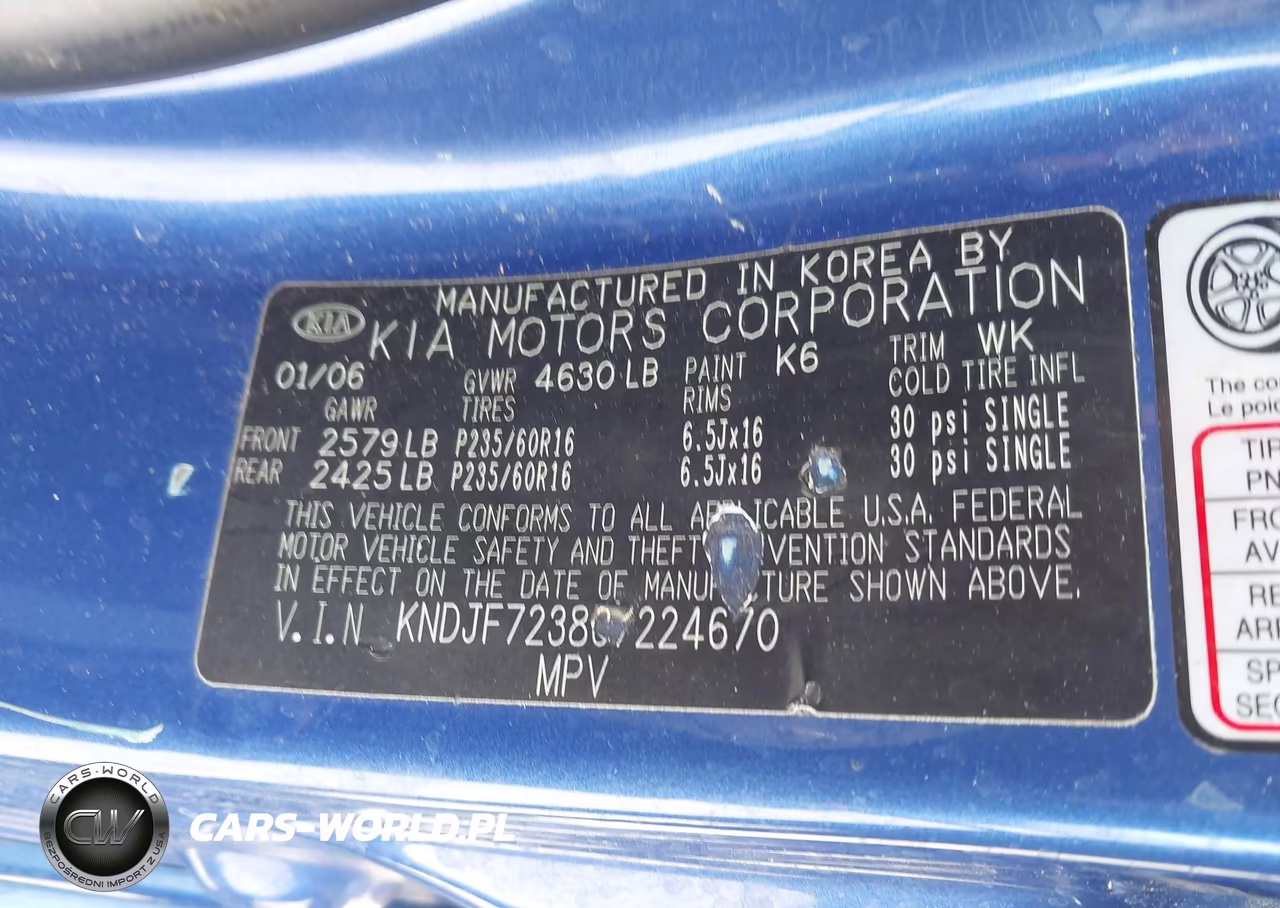 2006 Kia Sportage Ex V6-Lx V6 VIN:KNDJF723867224670 - 9