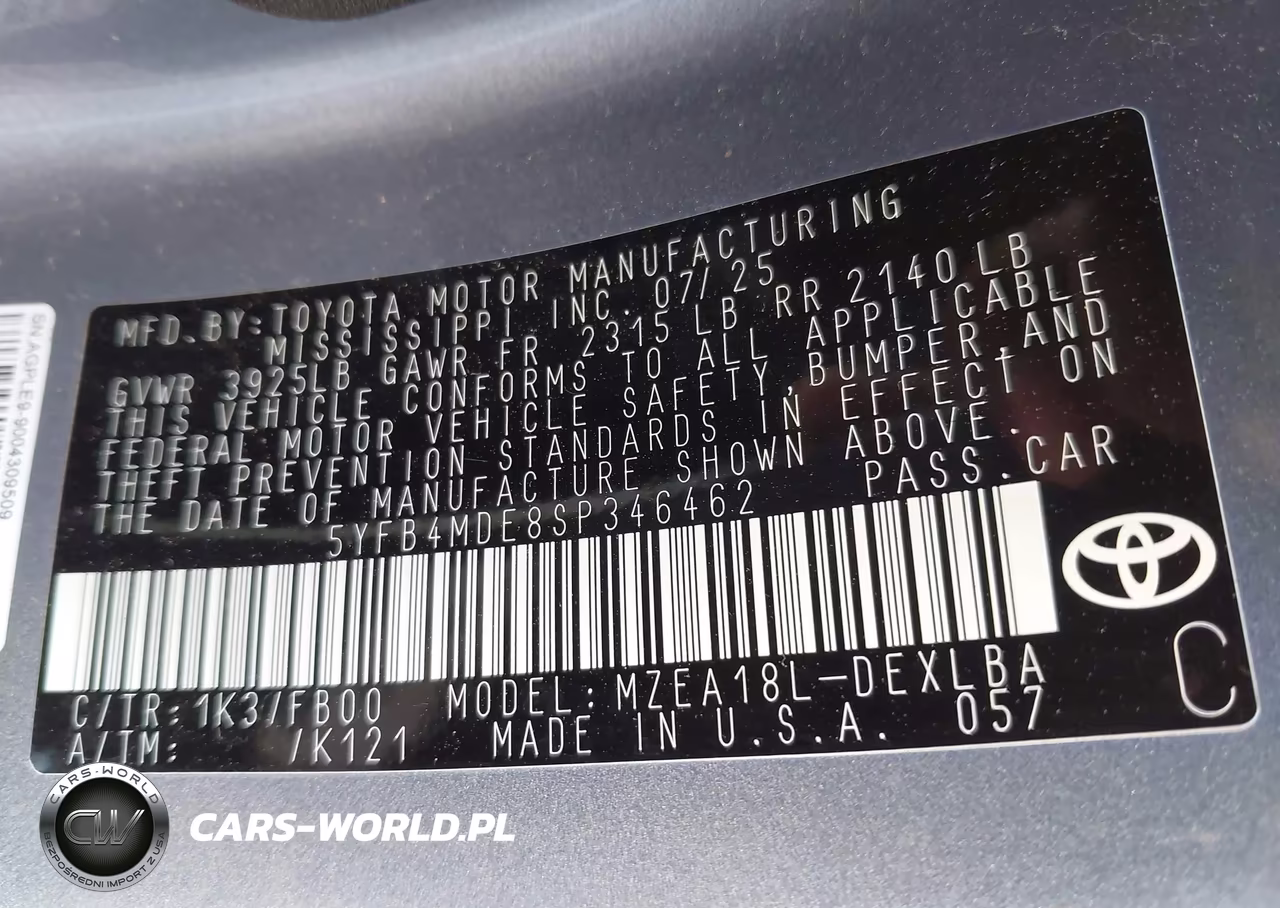 2025 Toyota Corolla Le VIN:5YFB4MDE8SP346462 - 9