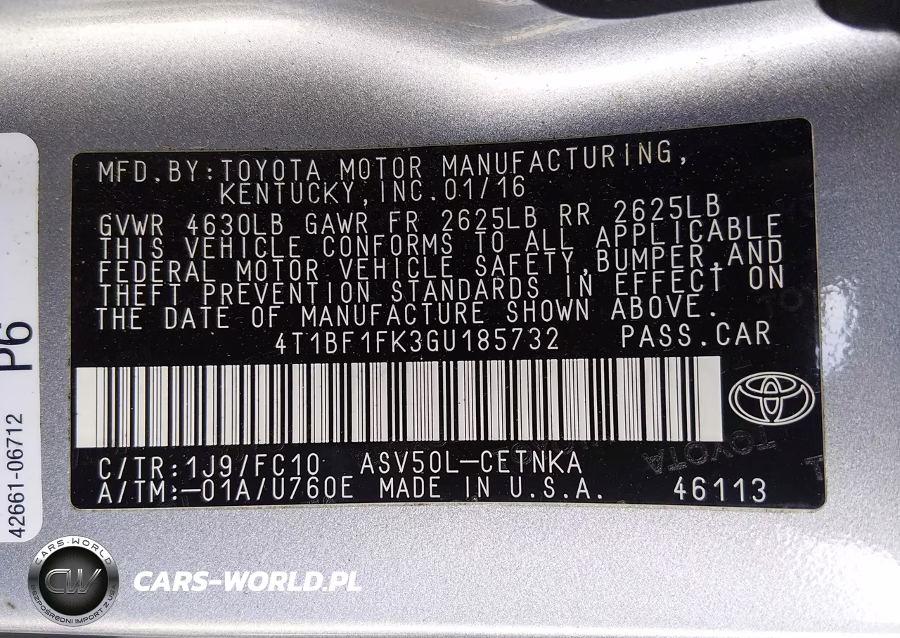 2016 Toyota Camry Le VIN:4T1BF1FK3GU185732 - 9