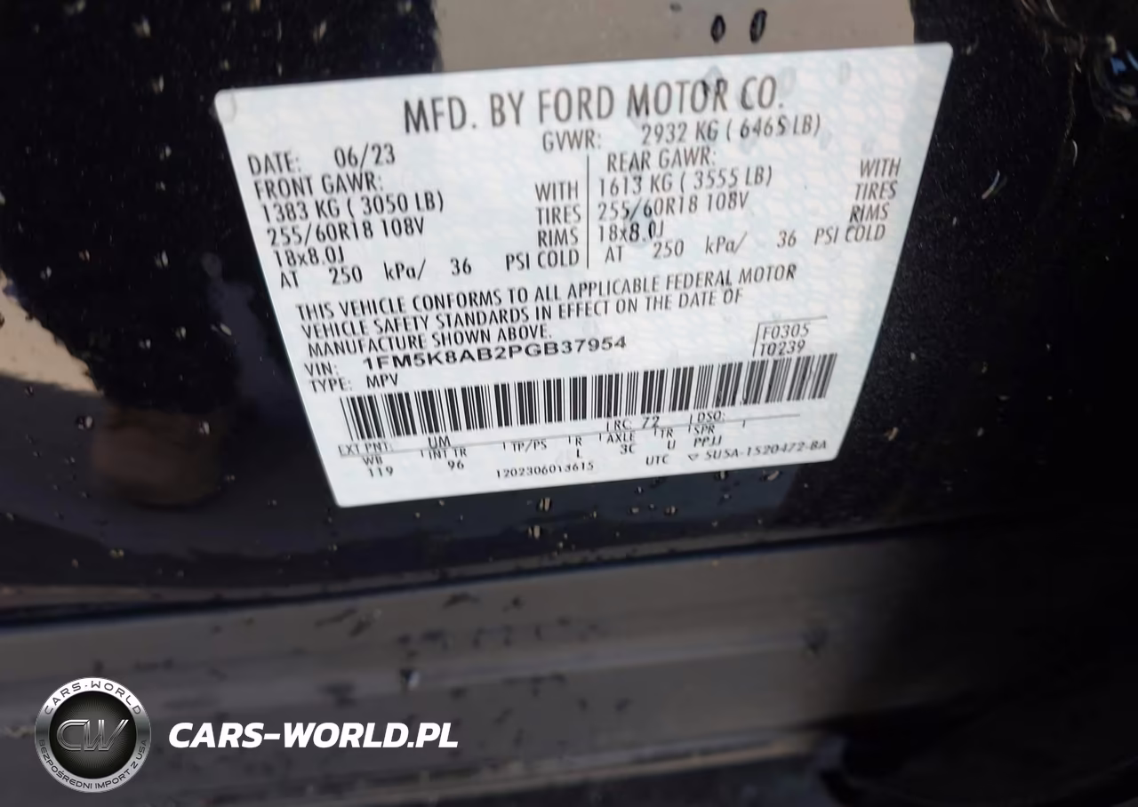 2023 Ford Police Interceptor Utility VIN:1FM5K8AB2PGB37954 - 9