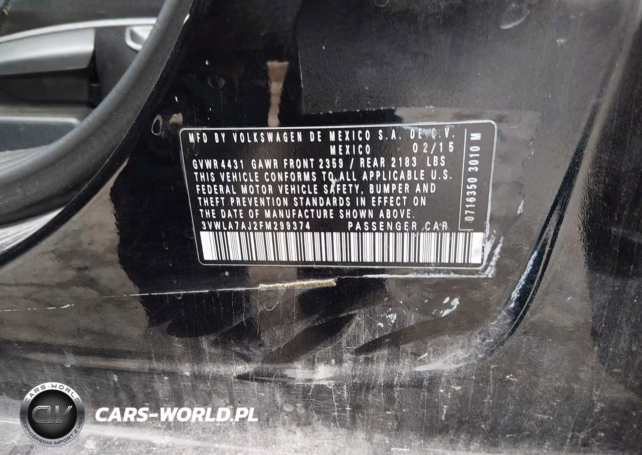 2015 Volkswagen Jetta 2.0L Tdi S VIN:3VWLA7AJ2FM299374 - 9