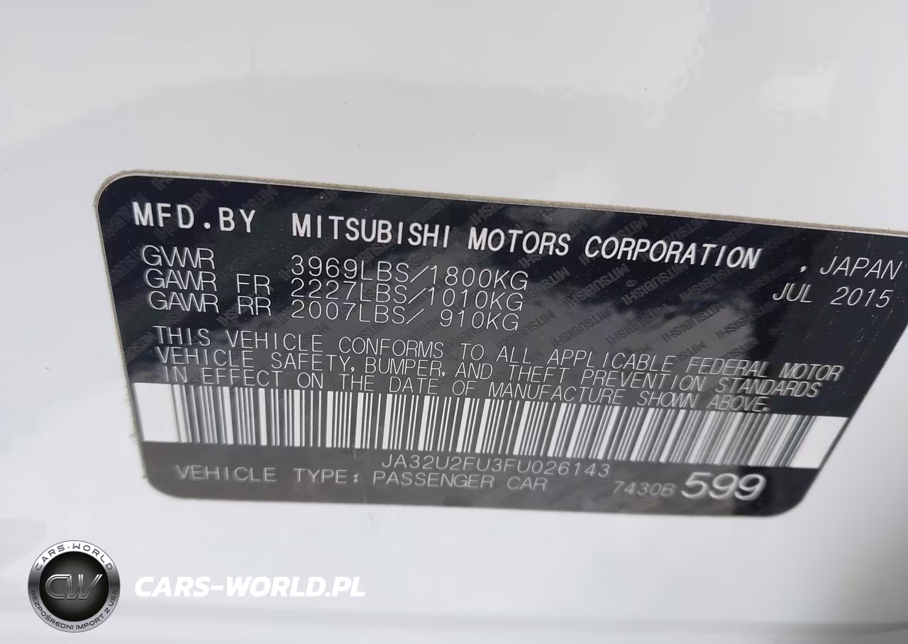 2015 Mitsubishi Lancer Es VIN:JA32U2FU3FU026143 - 9