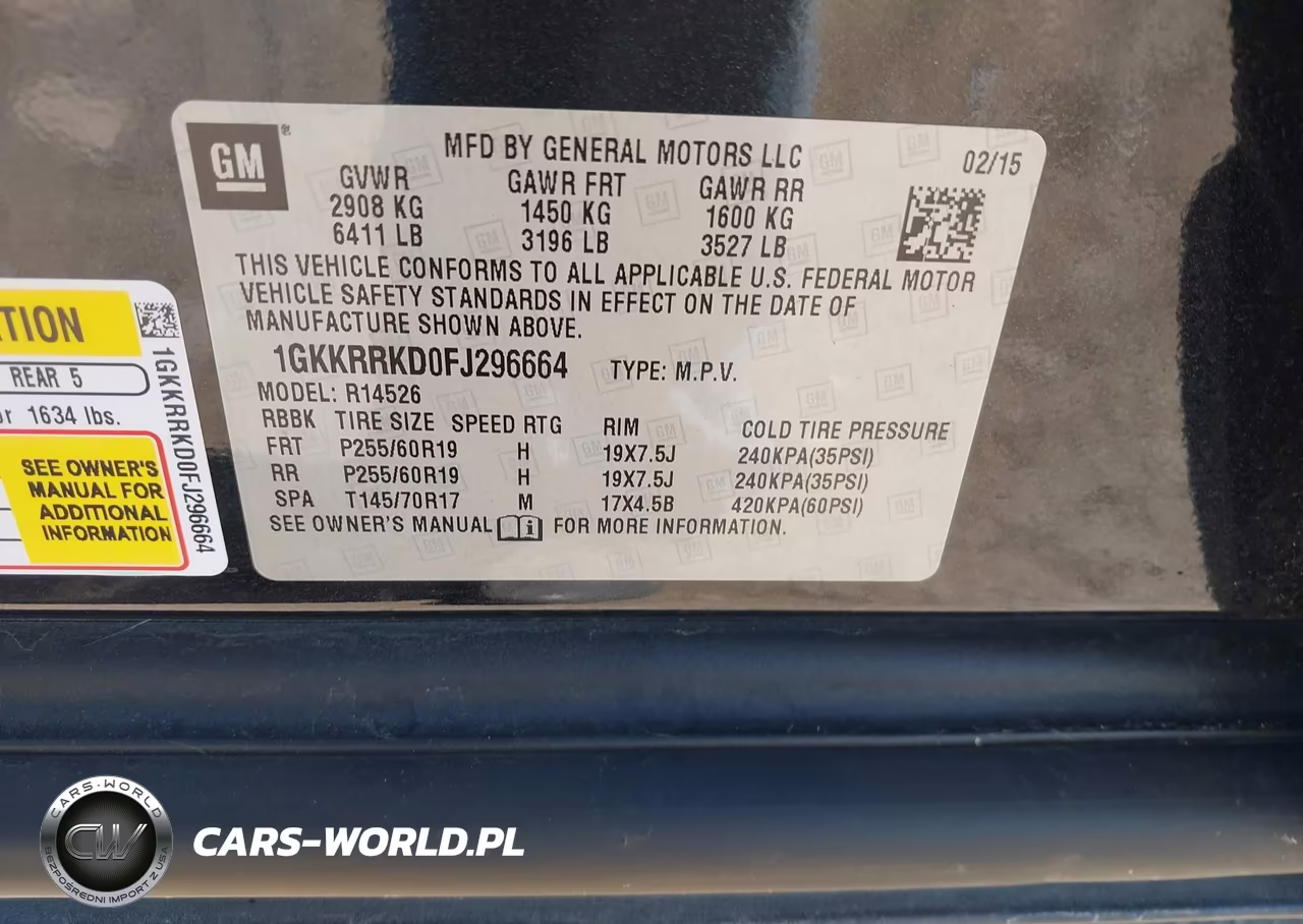 2015 GMC Acadia Slt-1 VIN:1GKKRRKD0FJ296664 - 9