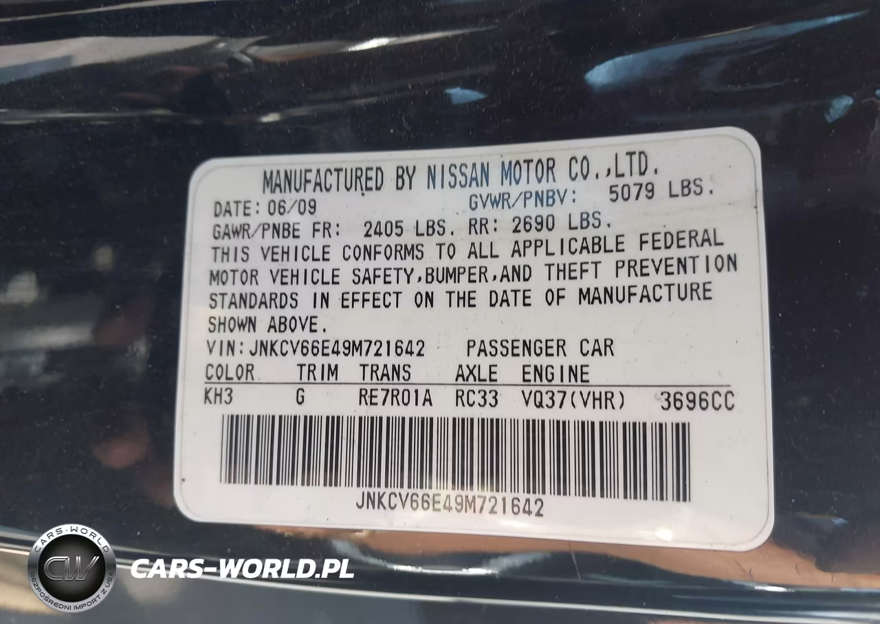 2009 Infiniti G37 VIN:JNKCV66E49M721642 - 9