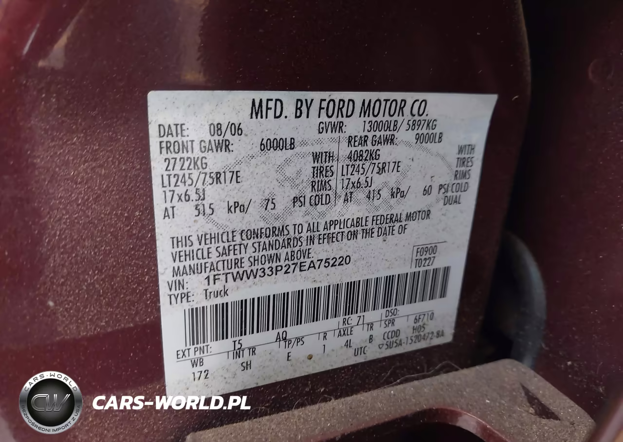 2007 Ford F-350 Lariat-Xl-Xlt VIN:1FTWW33P27EA75220 - 8