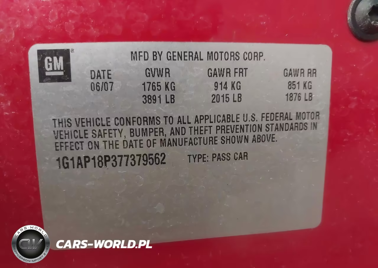 2007 Chevrolet Cobalt Ss Supercharged VIN:1G1AP18P377379562 - 9