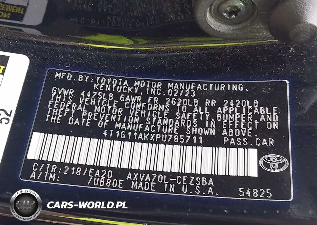 2023 Toyota Camry Se VIN:4T1G11AKXPU785711 - 9
