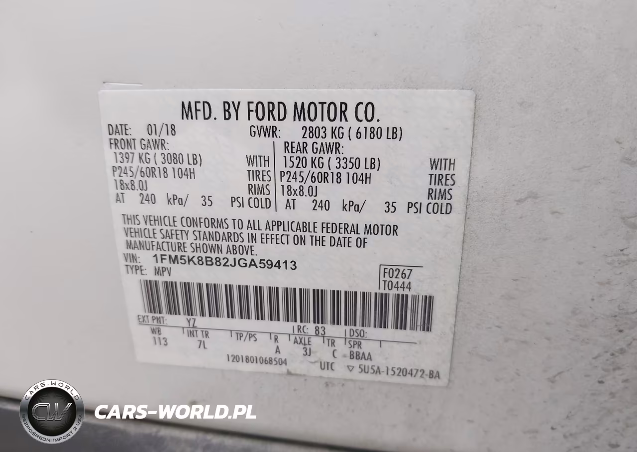 2018 Ford Explorer VIN:1FM5K8B82JGA59413 - 9