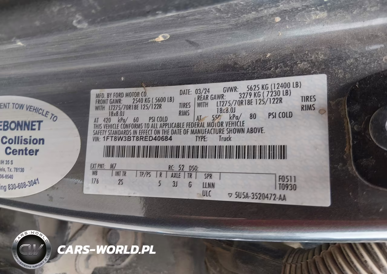 2024 Ford F-350 Xlt VIN:1FT8W3BT8RED40684 - 9