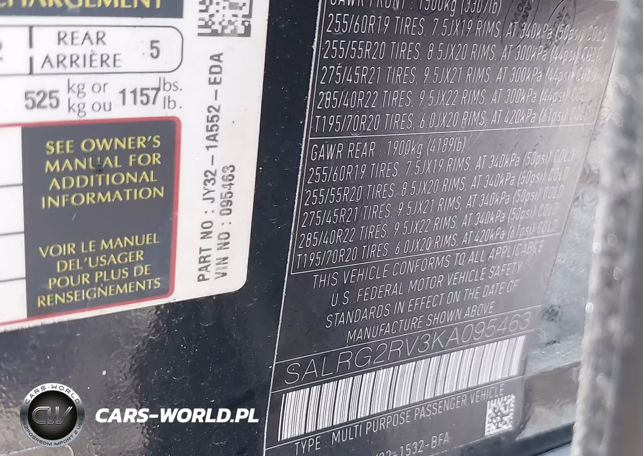 2019 Land Rover Discovery Se VIN:SALRG2RV3KA095463 - 9