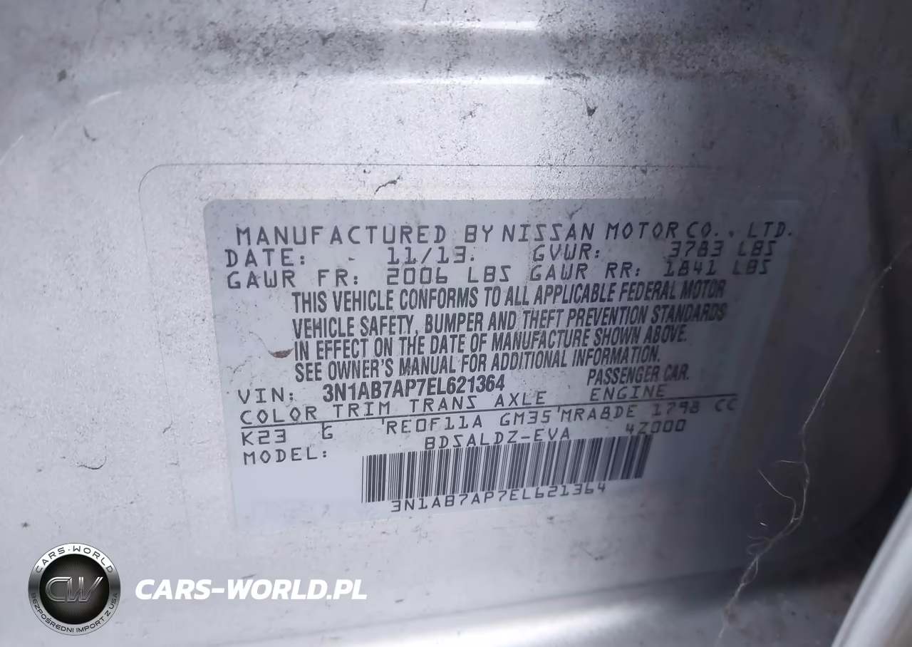 2014 Nissan Sentra Sv VIN:3N1AB7AP7EL621364 - 9