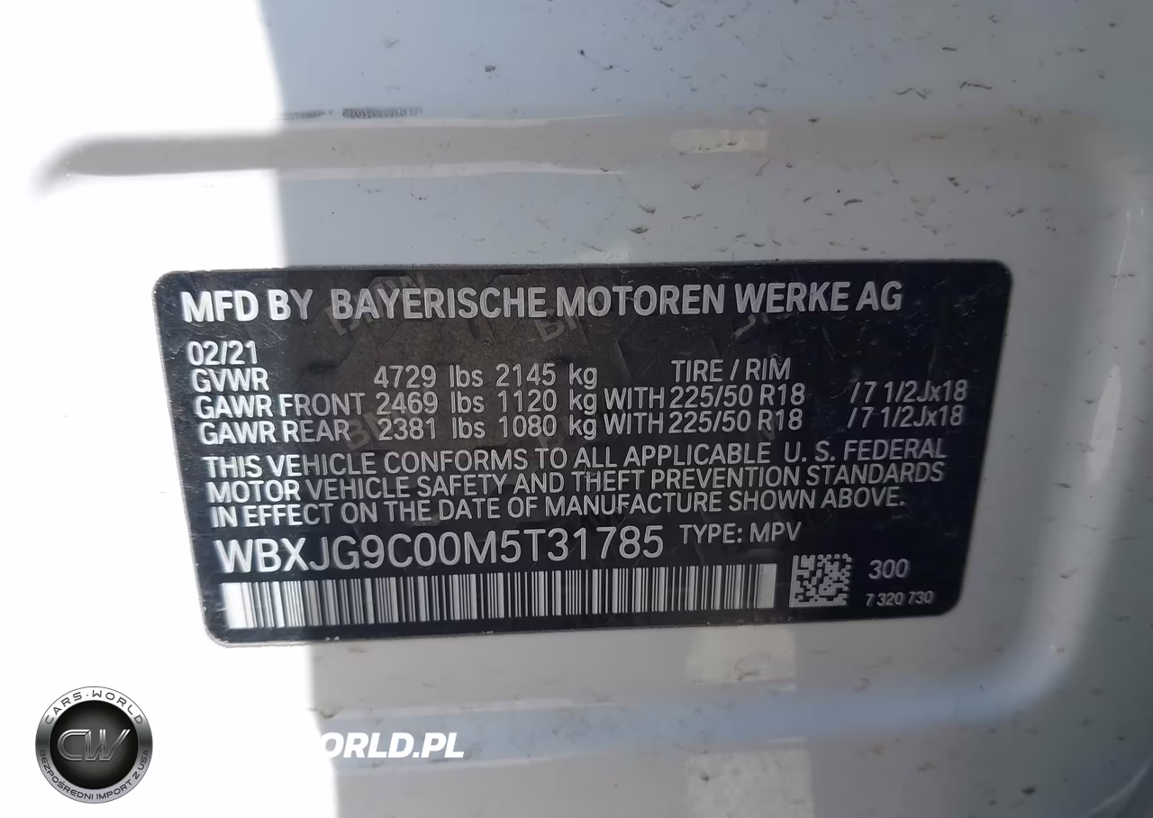 2021 BMW X1 xDrive28I VIN:WBXJG9C00M5T31785 - 9