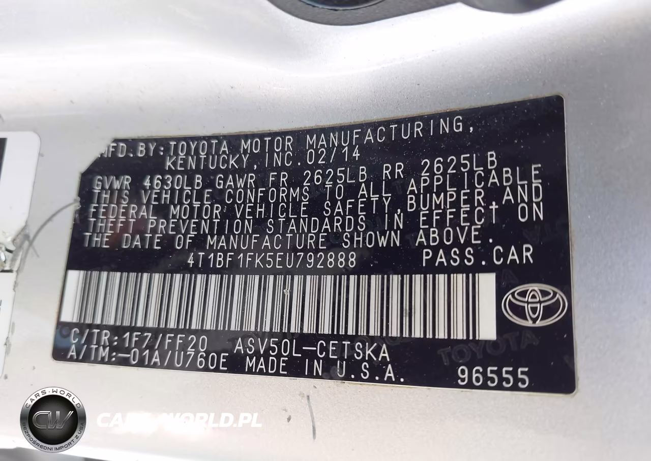 2014 Toyota Camry Se VIN:4T1BF1FK5EU792888 - 9