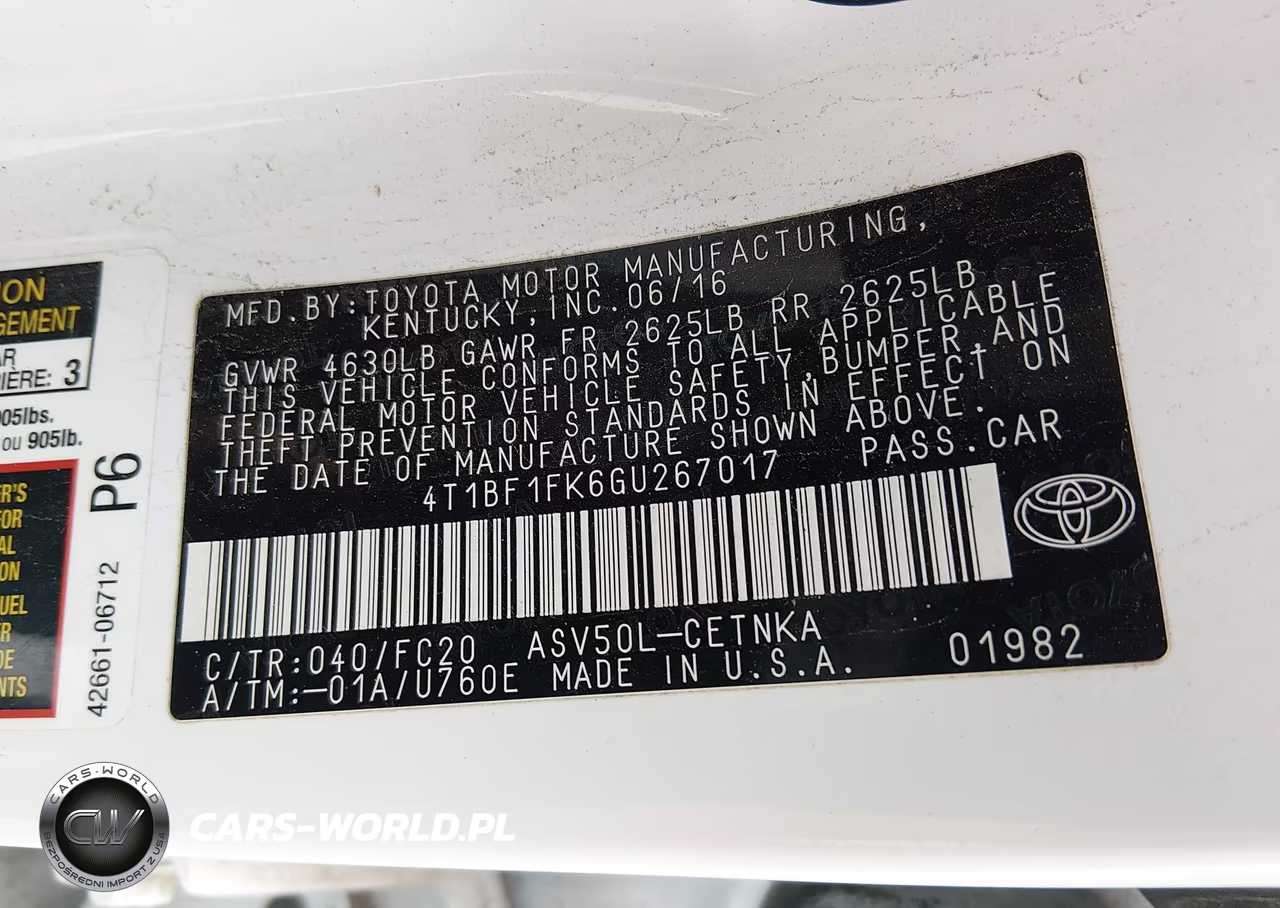 2016 Toyota Camry Le VIN:4T1BF1FK6GU267017 - 9