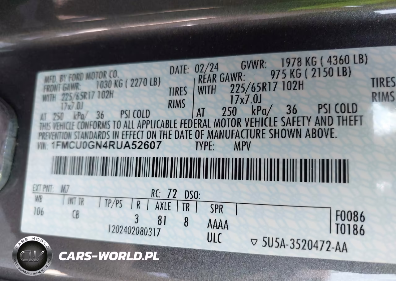2024 Ford Escape Active VIN:1FMCU0GN4RUA52607 - 9