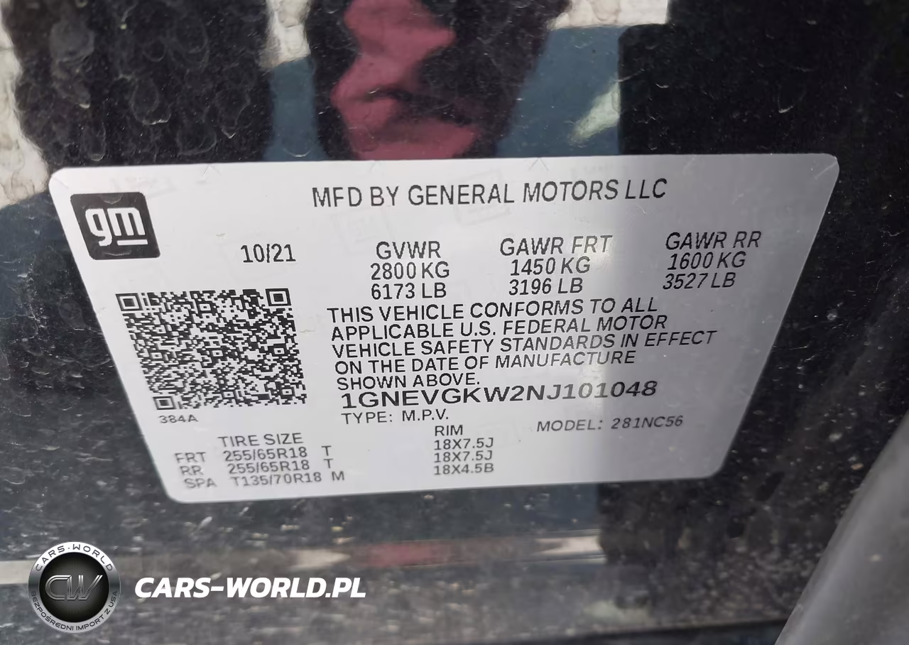 2022 Chevrolet Traverse Awd Lt Cloth VIN:1GNEVGKW2NJ101048 - 9