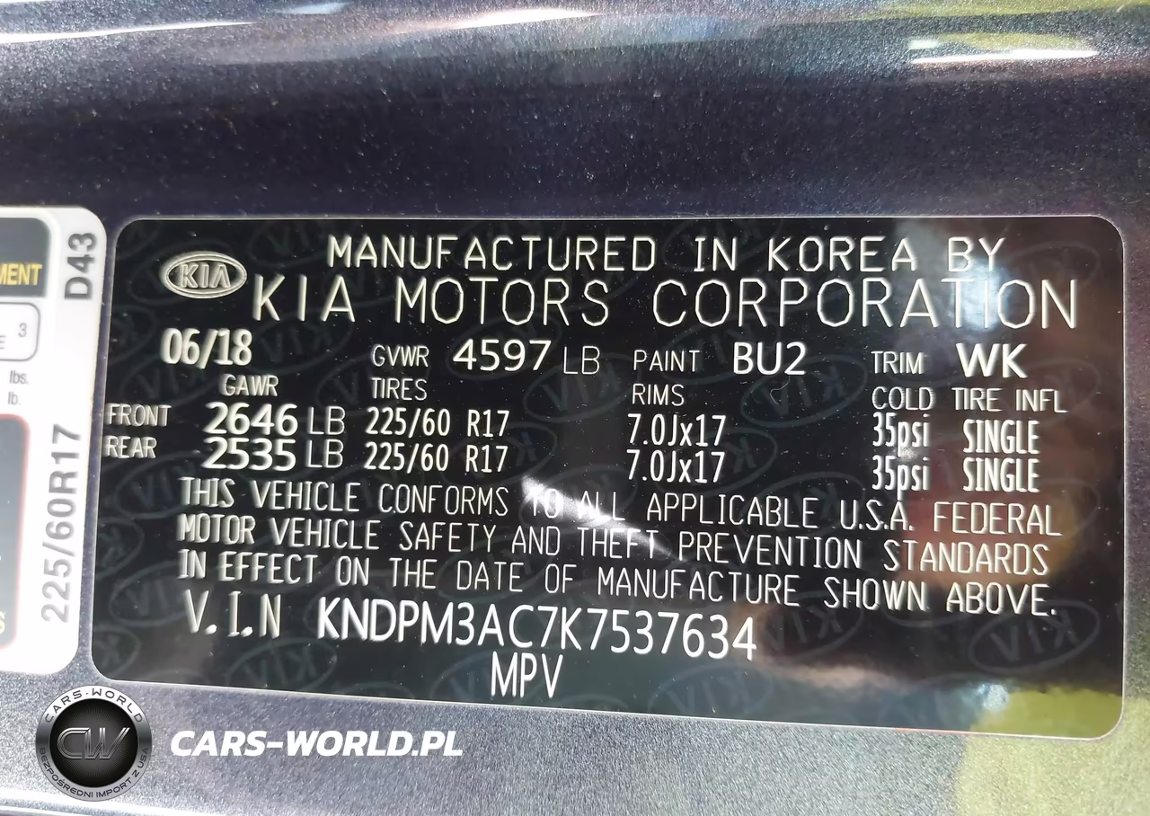 2019 Kia Sportage Lx VIN:KNDPM3AC7K7537634 - 9