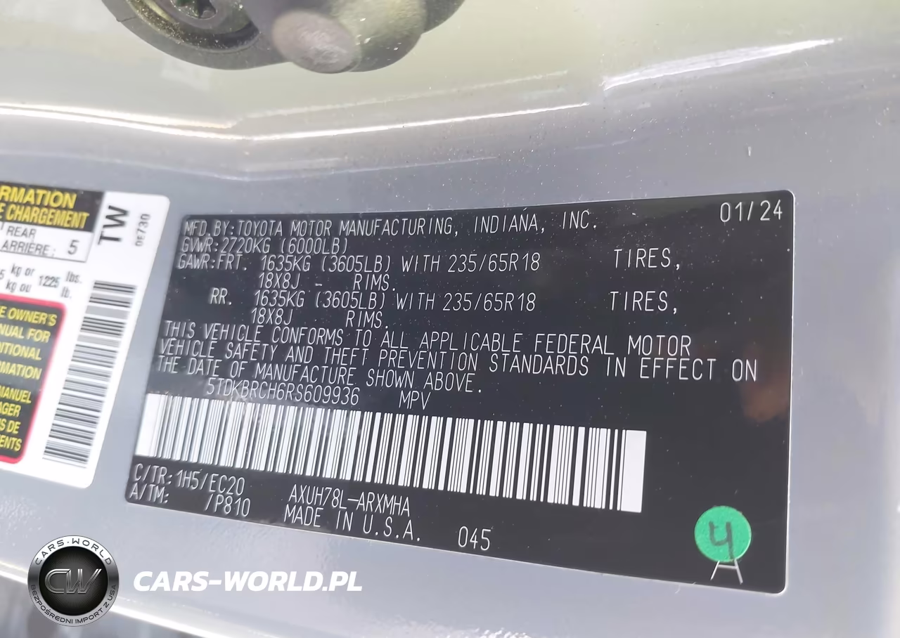 2024 Toyota Highlander Hybrid Xle Nightshade VIN:5TDKBRCH6RS609936 - 9
