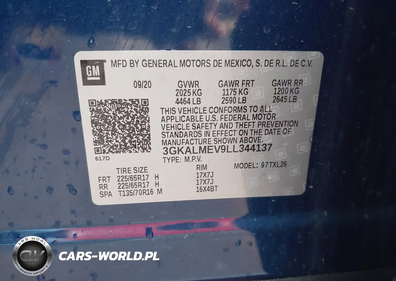 2020 GMC Terrain Fwd Sle VIN:3GKALMEV9LL344137 - 9