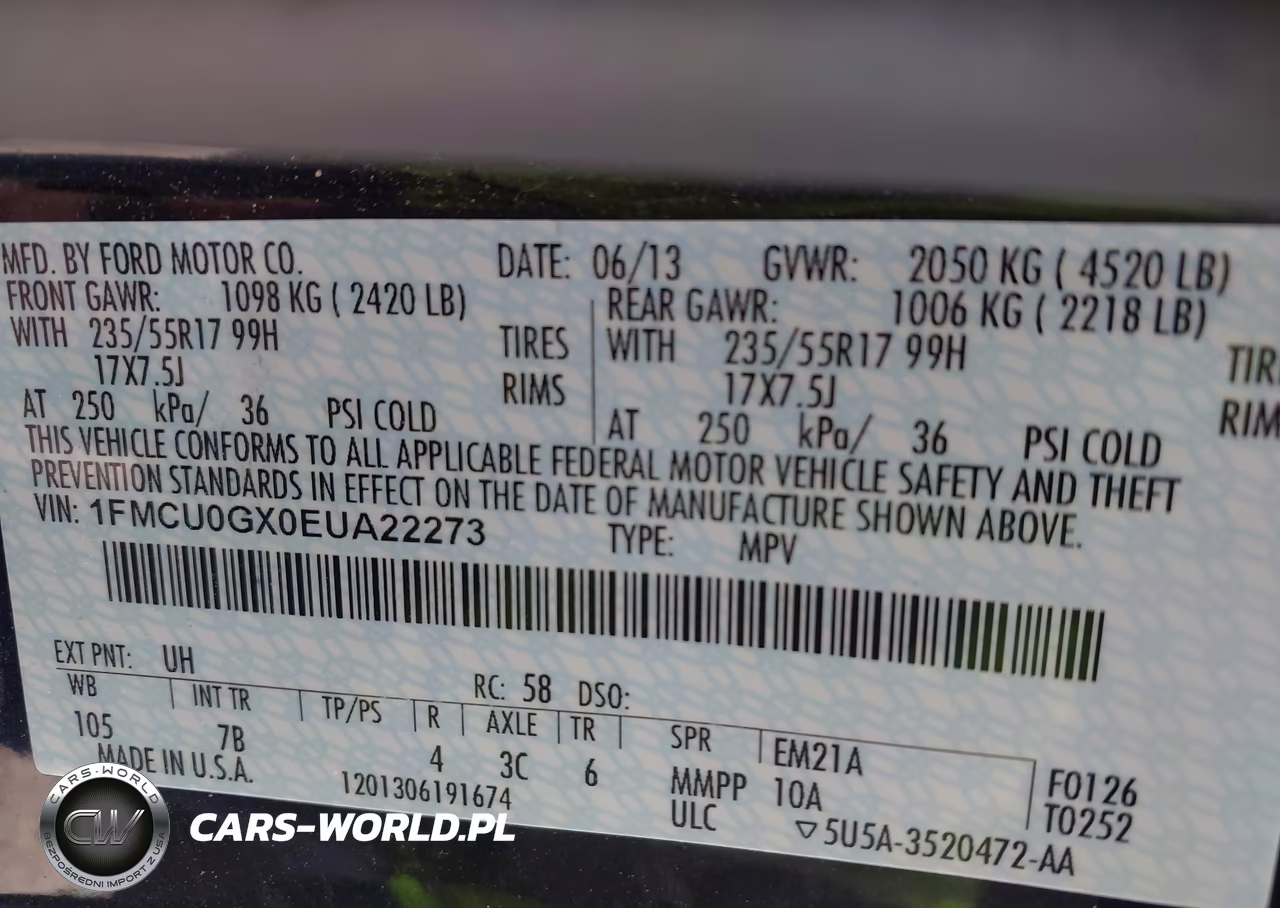 2014 Ford Escape Se VIN:1FMCU0GX0EUA22273 - 9
