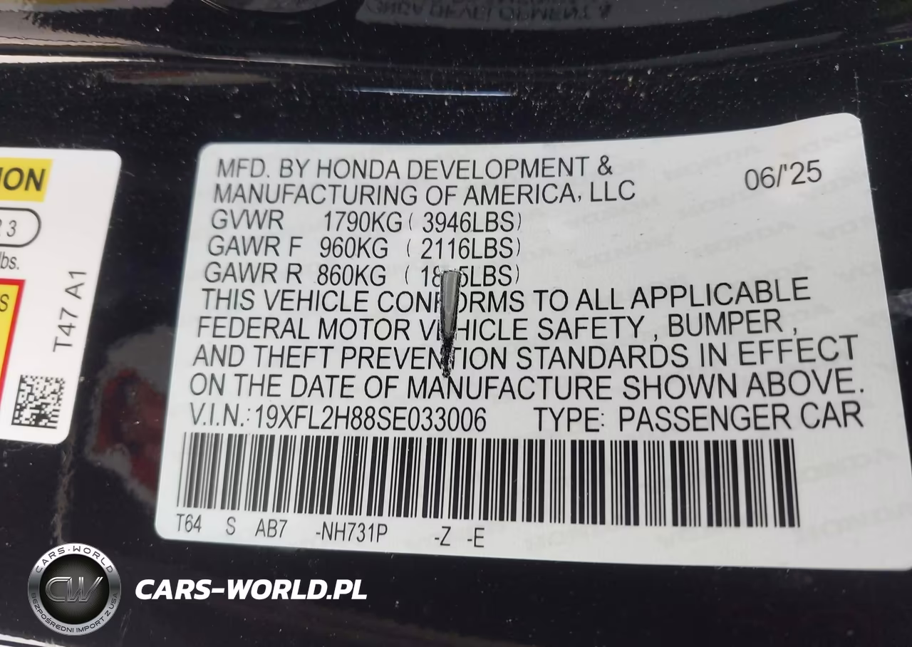 2025 Honda Civic Sedan Sport VIN:19XFL2H88SE033006 - 9