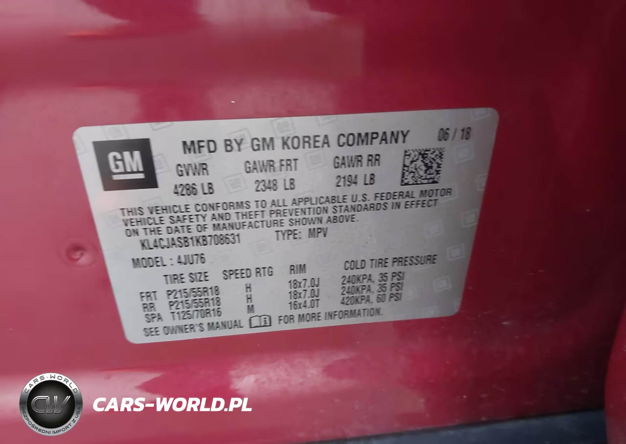 2019 Buick Encore Fwd Preferred VIN:KL4CJASB1KB708631 - 9