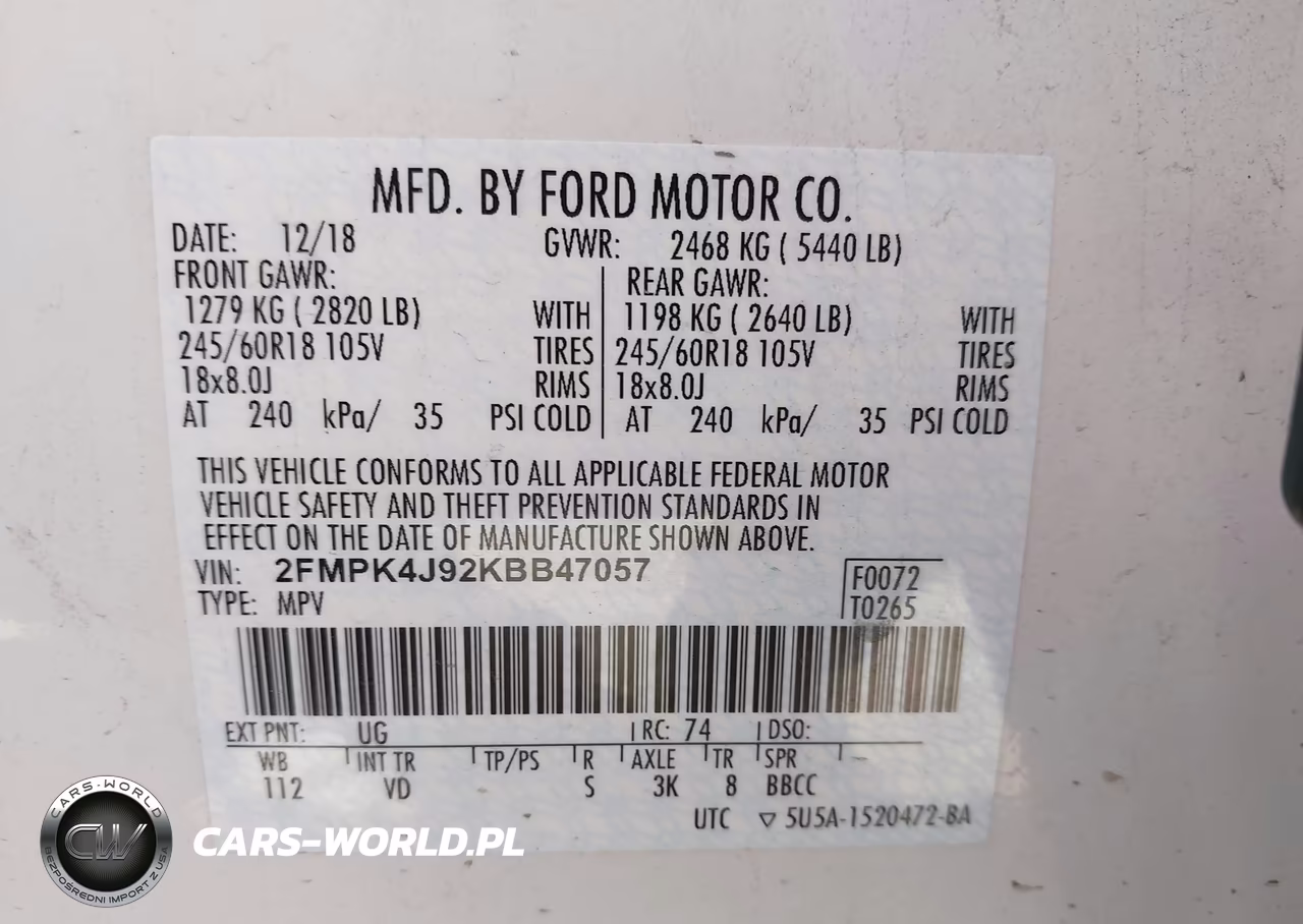 2019 Ford Edge Sel VIN:2FMPK4J92KBB47057 - 9