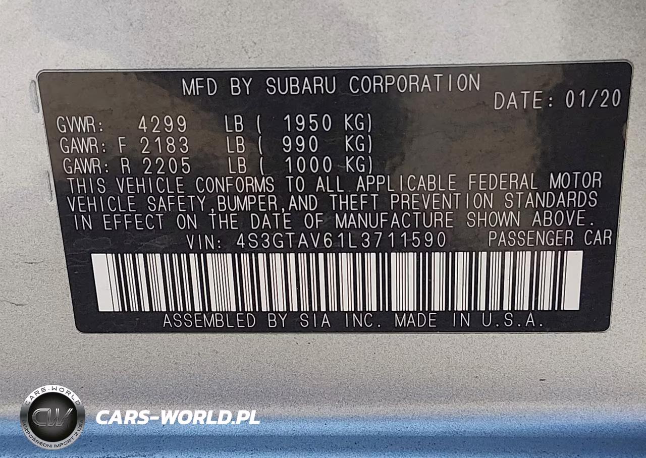 2020 Subaru Impreza Premium 5-Door VIN:4S3GTAV61L3711590 - 9