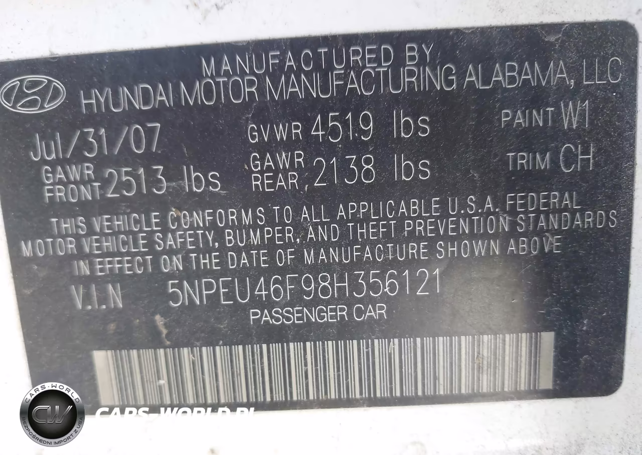 2008 Hyundai Sonata Limited V6-Se V6 VIN:5NPEU46F98H356121 - 9