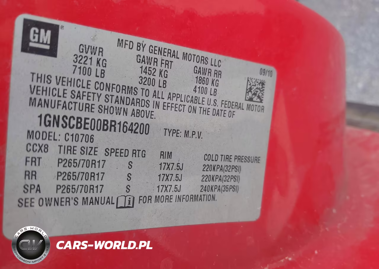 2011 Chevrolet Tahoe Lt VIN:1GNSCBE00BR164200 - 9