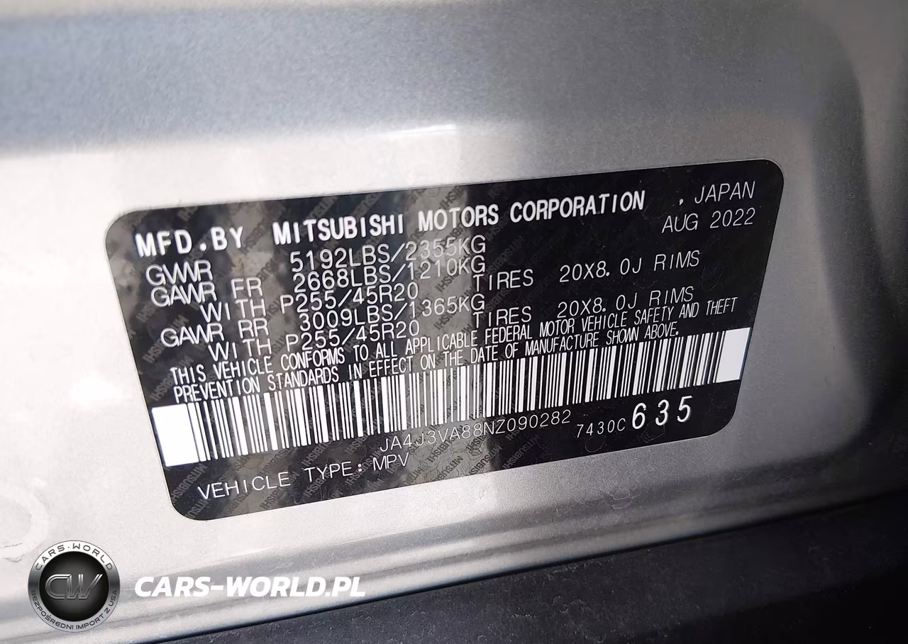 2022 Mitsubishi Outlander Sel Special Edition 2Wd VIN:JA4J3VA88NZ090282 - 9