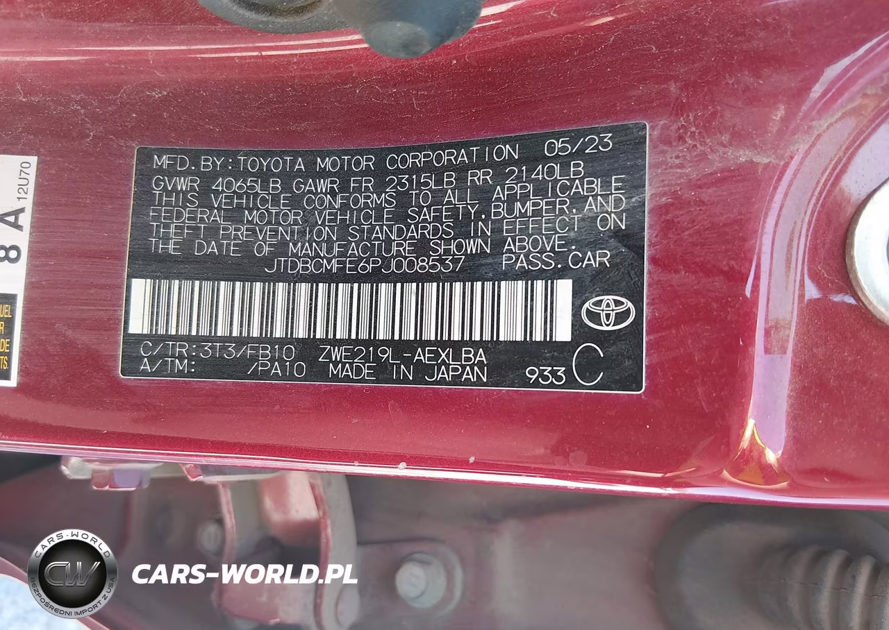 2023 Toyota Corolla Hybrid Le VIN:JTDBCMFE6PJ008537 - 9
