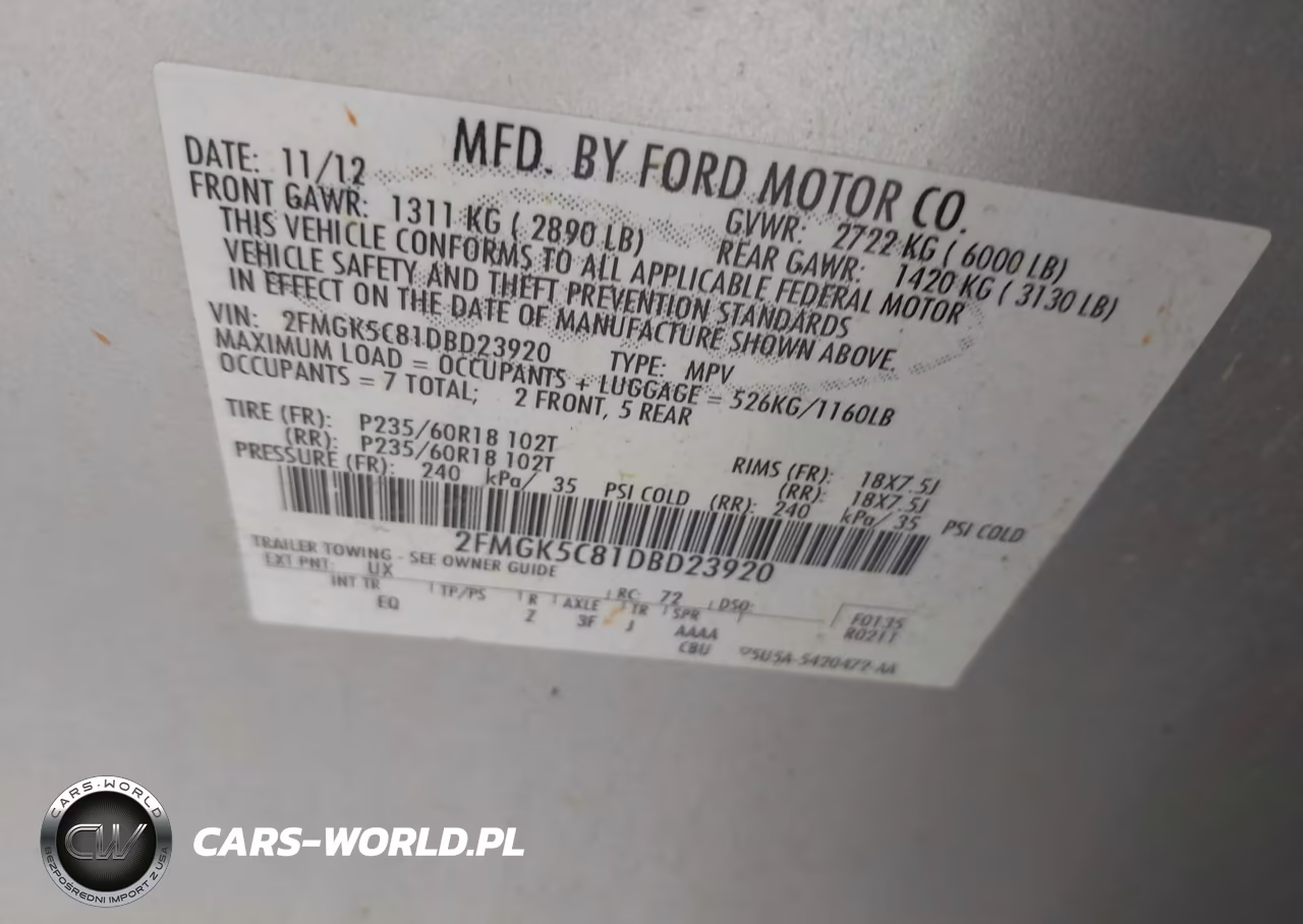 2013 Ford Flex Sel VIN:2FMGK5C81DBD23920 - 9