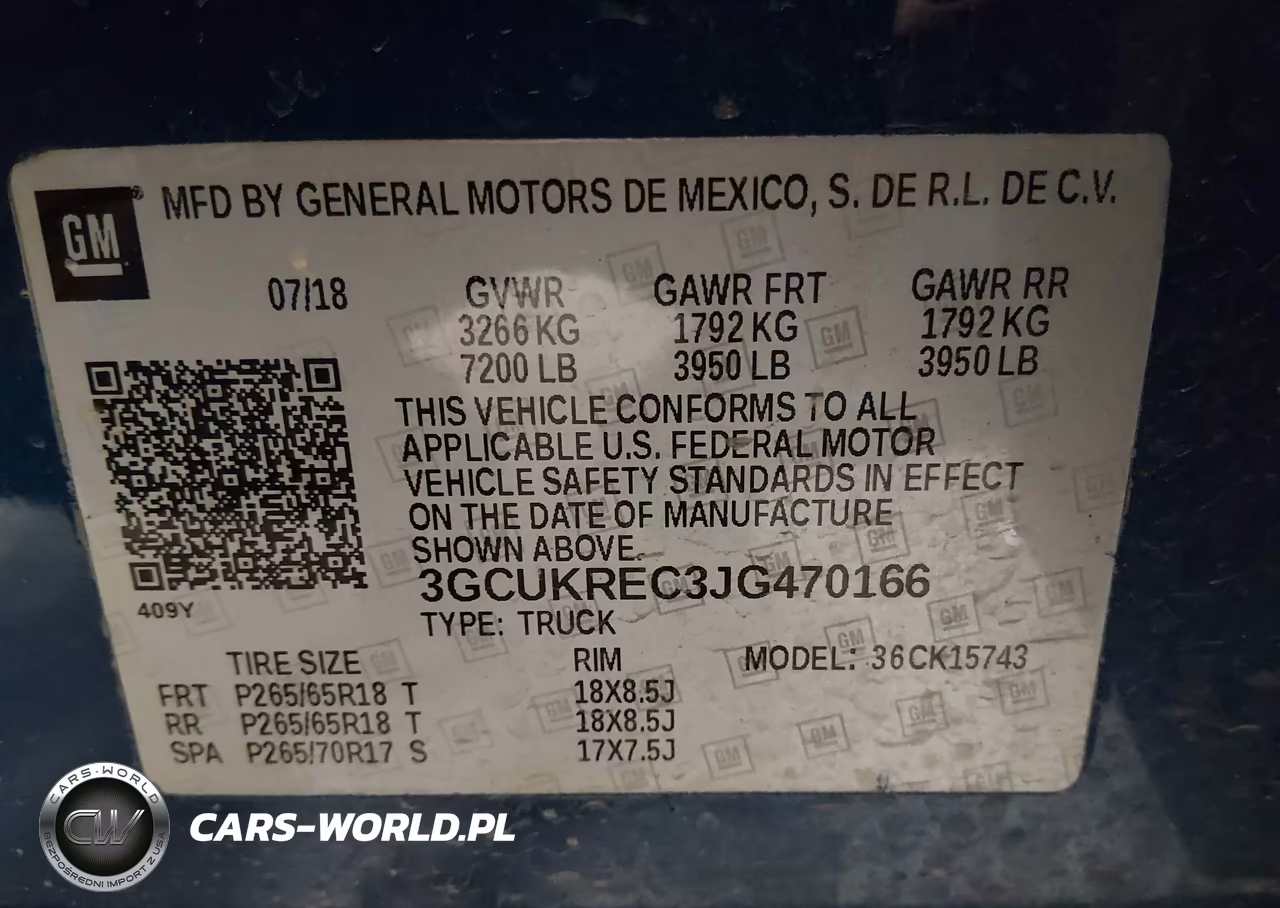 2018 Chevrolet Silverado 1500 2Lt VIN:3GCUKREC3JG470166 - 9