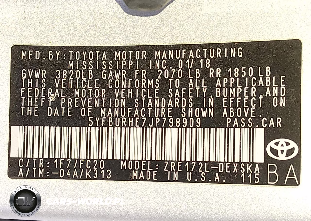 2018 Toyota Corolla Se VIN:5YFBURHE7JP798909 - 9