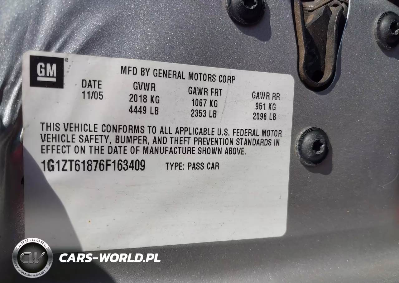 2006 Chevrolet Malibu Maxx Lt VIN:1G1ZT61876F163409 - 9