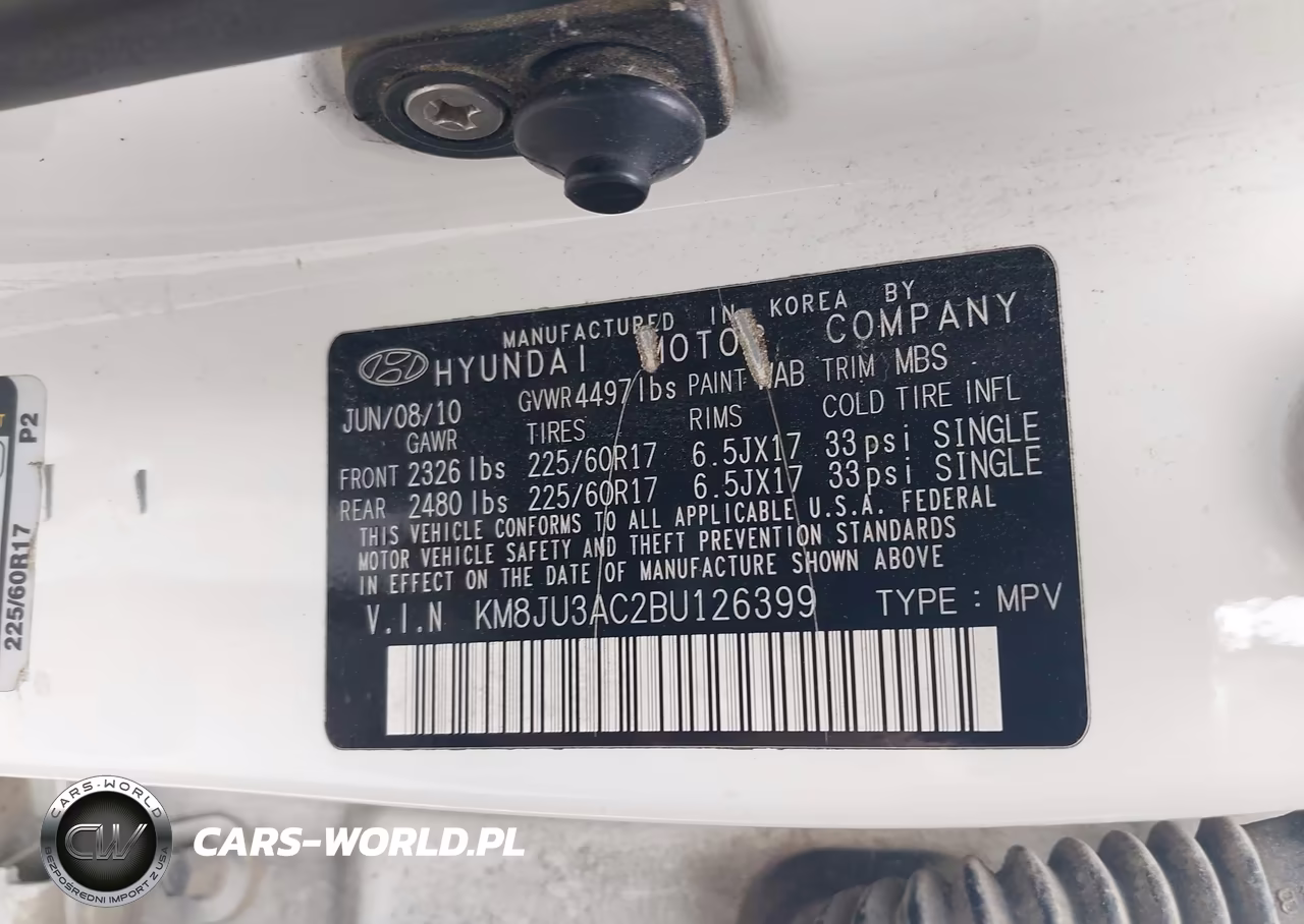 2011 Hyundai Tucson Gls VIN:KM8JU3AC2BU126399 - 9