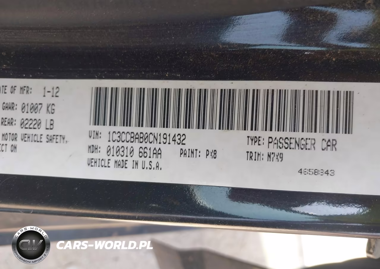 2012 Chrysler 200 Lx VIN:1C3CCBAB0CN191432 - 9