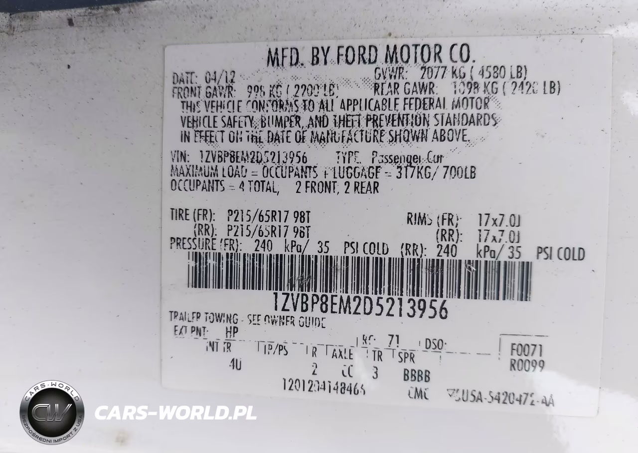 2013 Ford Mustang V6 Premium VIN:1ZVBP8EM2D5213956 - 9